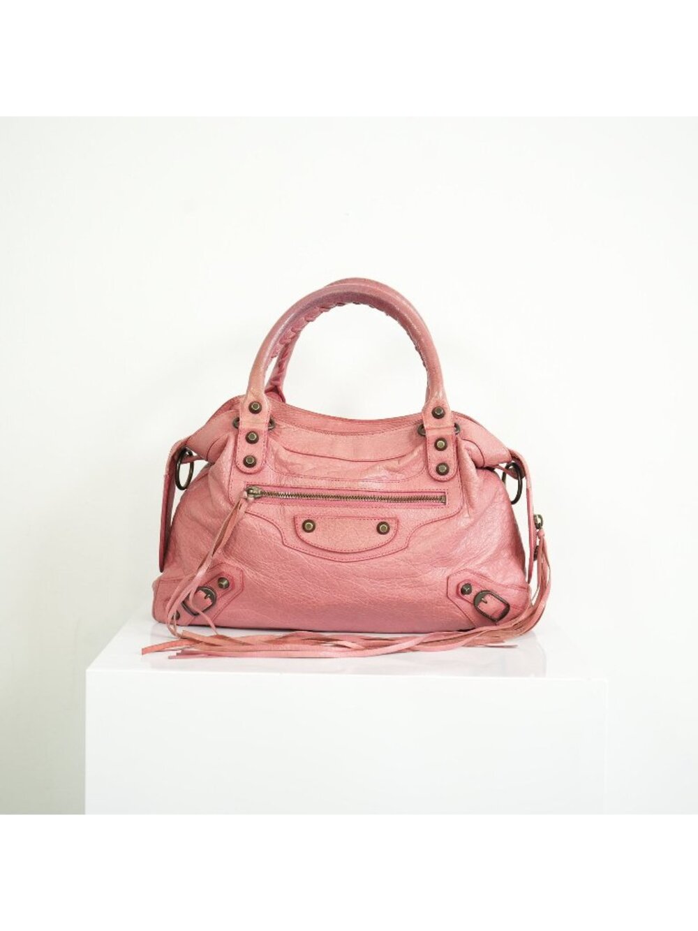 Balenciaga Pink Leather City Bag
